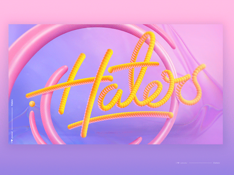 Haters haters lettering type typography
