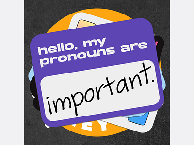 HMH Pride - Pronouns after effects animation design pride pride month pronouns stickers typography