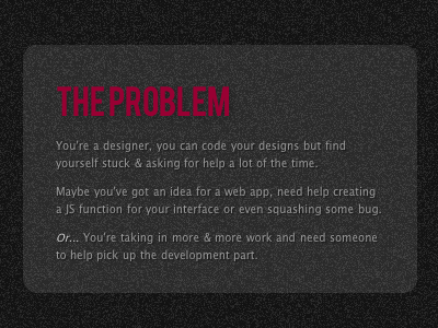 The Problem