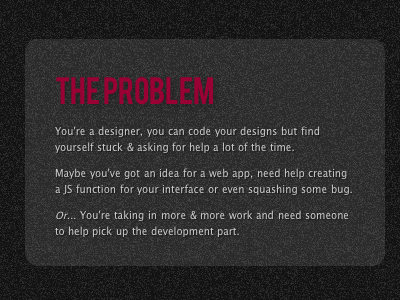 The Problem 2