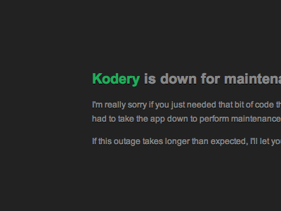 Down kodery