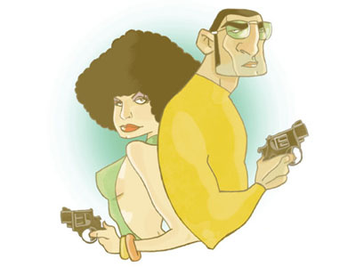 Boogie guns character design drawing illustration