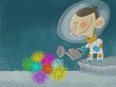 watering dreams character design drawing illustration kids