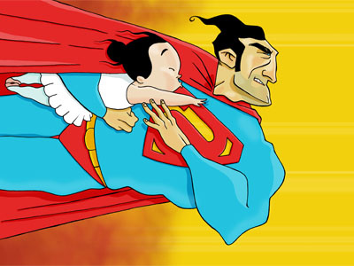 We can fly! character design drawing illustration kids superheros