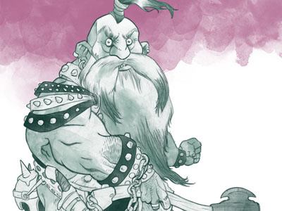 Fantasy: the dwarf character design drawing illustration