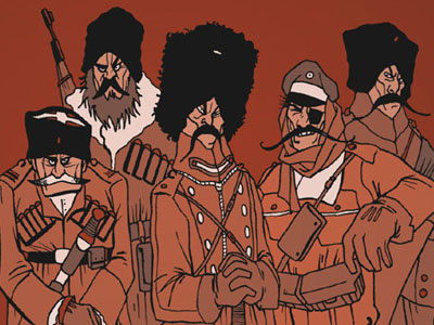 The cossacks character design drawing illustration