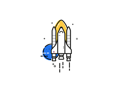 Space icons 01 icon illustration mbe rocket space stroke