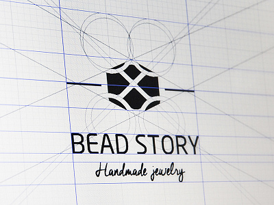 Bead Story logo branding identity jewelry logo construction logotype