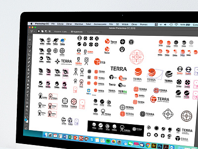 Terra design process brand identity branding geodesy logo logo construction logotype work in progress