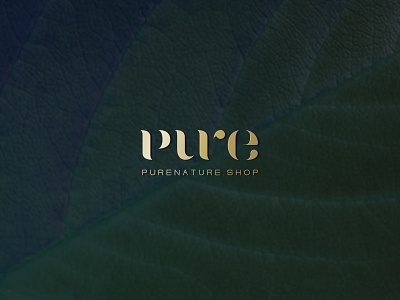 Pure Nature logo branding gold logo logo natural cosmetics natural cosmetics logo pure logo pure nature typography wordmark