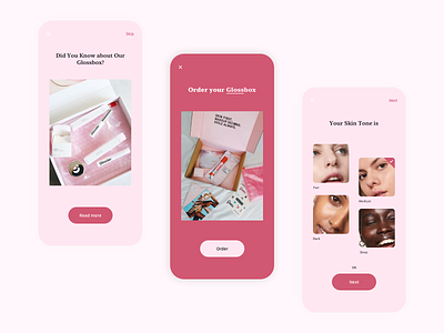 Subscription Box app app beauty beauty product design mobile ui ui ux design ux