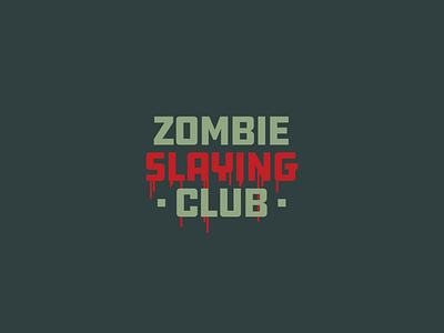 Zombie Slaying Club | Logotype 8bit branding club custom type design halloween horror logo logo design logo type logotype retro typography vector vintage vintage font zombie