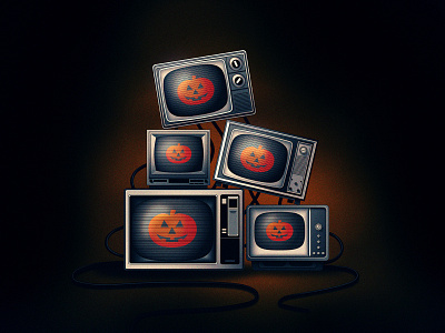 Halloween 2021 | Season of the Witch Illustration creepy drawing grain halloween halloween 3 halloween iii illustration jackolantern michael myers october pumpkin retro season of the witch silver shamrock television texture trick or treat tv vector witch