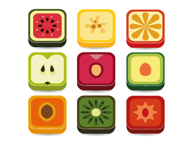 fruit app icons app application food fruit icon illustration vector