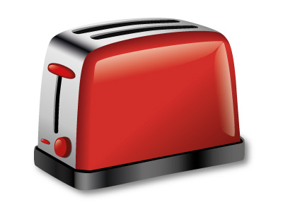 Toaster appliance home illustration kitchen toaster vector