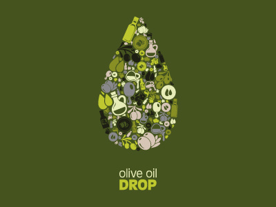 Olive Oil Drop drop food icon illustration oil olive vector