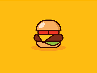 Hamburger food hamburger icon illustration vector