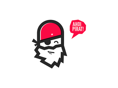 Happy Pirate aye captain illustration inspiration logo pirate
