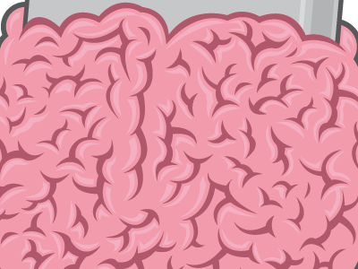Braaains! brains illustration pink vector