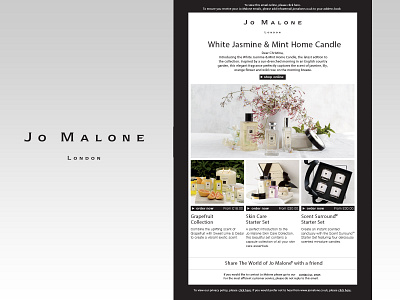 Jo Malone Email Design email campaign email design graphic design graphics web design