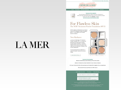La Mer Email Design cosmetics design digital design email design graphic design la mer luxury brand web design