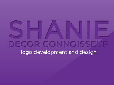 Shanie Decor Connoisseur Logo Creation branding design graphic design logo project