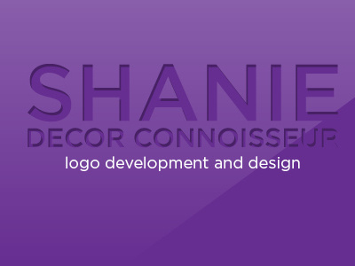 Shanie Decor Connoisseur Logo Creation