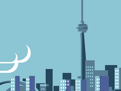 Toronto in blue corporate design defcise digital graphics graphic design illustration vector