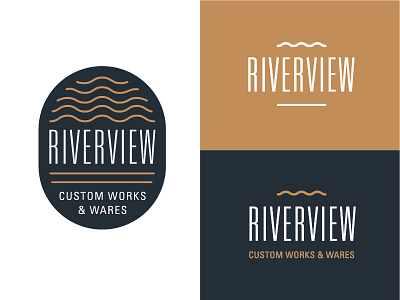 Riverview Logo Concept brand branding craftsmanship logo logotype river stamp type typography