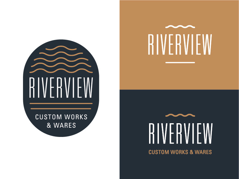 Riverview Logo Concept river craftsmanship stamp typography type branding brand logotype logo