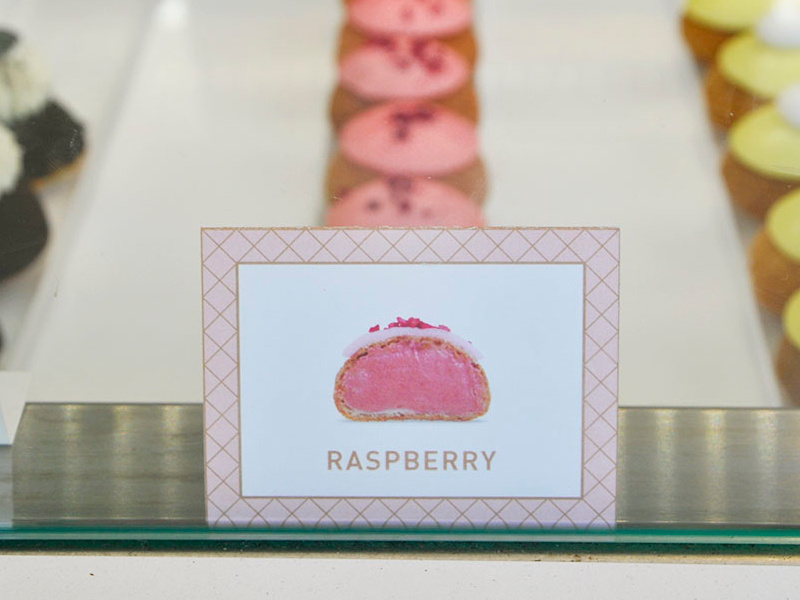 Choux Flavor Labels brand photography cream puff dessert pastry food choux