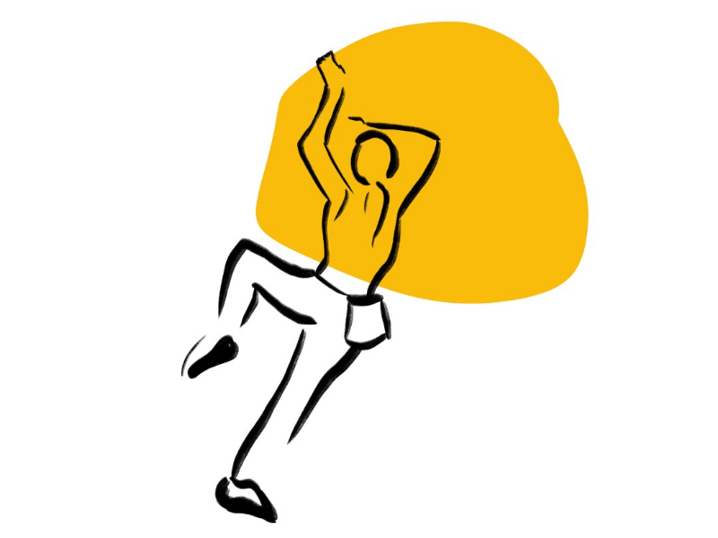 Woman Climber sketch digital nature outdoors athletic simple drawing bouldering climbing rock climbing illustration