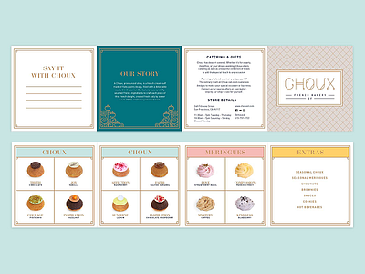 Choux Bakery Accordion Fold Menu