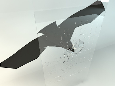 Bird bird cinema 4d glass shatter