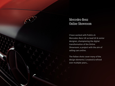Mercedes-Benz Online Showroom automotive black c-class cars design leadership mercedes mercedes-benz product design red ui ux