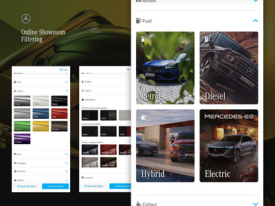 Luxury filtering Mercedes-Benz Online Showroom
