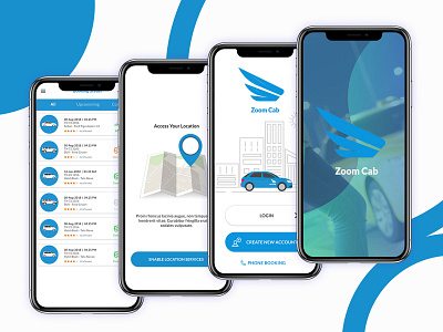 Zoom Cabs Concept App Design