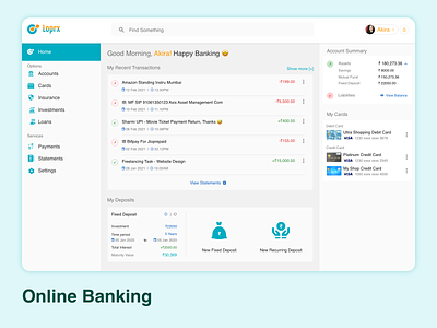 Banking app Landing Page UI Design Concept