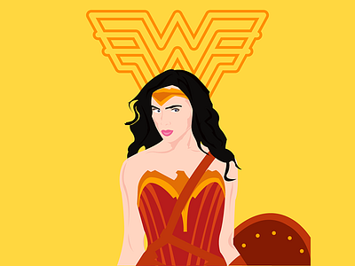 Wonder Woman Vector Portrait comics dc portrait superhero vector wonderwoman