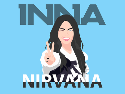 INNA Nirvana Music Poster colasong crazee adil innafans innalovers mohamed adil musician nirvana princess singer singergood vector portrait