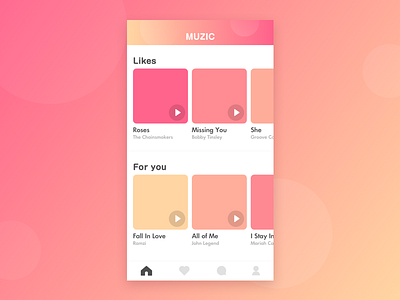 #004_Music color colour music pink ui100day