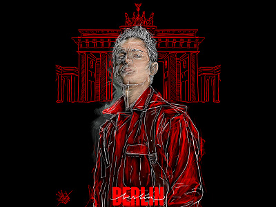 Berlin - La Casa de Papel series (Money Heist) design digitalpaiting illustration ipad moneyheist netflix paintings procreate procreate app