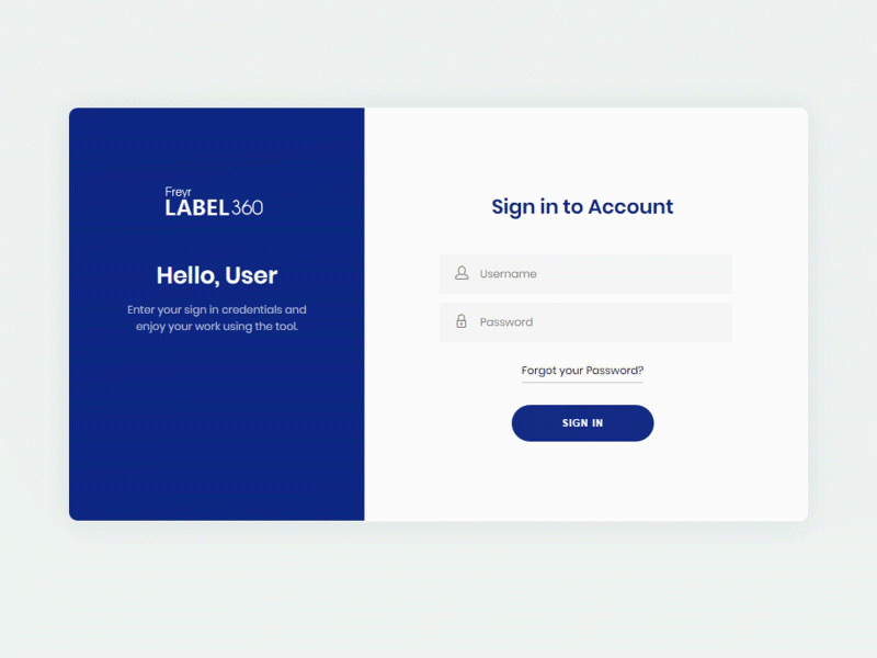 Login Interaction for Freyr animation application design designer flat freyr login loginpage ui ux web