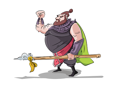 Warrior cartoon illustraton sketch