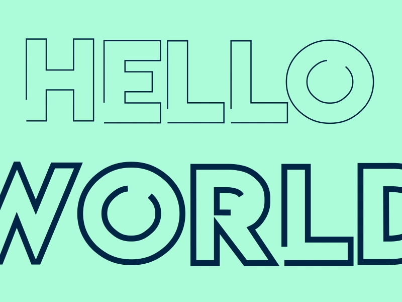Hello World after effects animation dribbble illustration