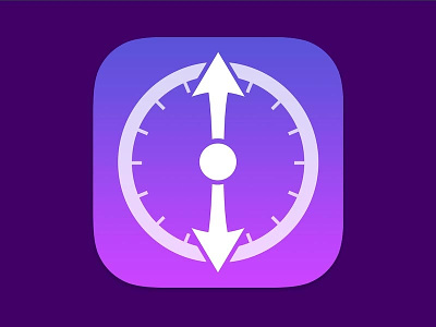 Hands iOS Icon Design app icon glyph ios 7 icon purple timer