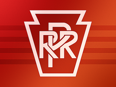 Pennsylvania Railroad Logo logo railroad tracing typography vector