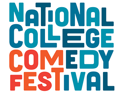 National College Comedy Festival comedy decorative type festival logo logo logotype stacked type