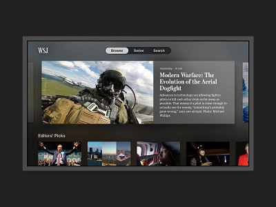 Wall Street Journal for Apple TV apple tv case study redesign