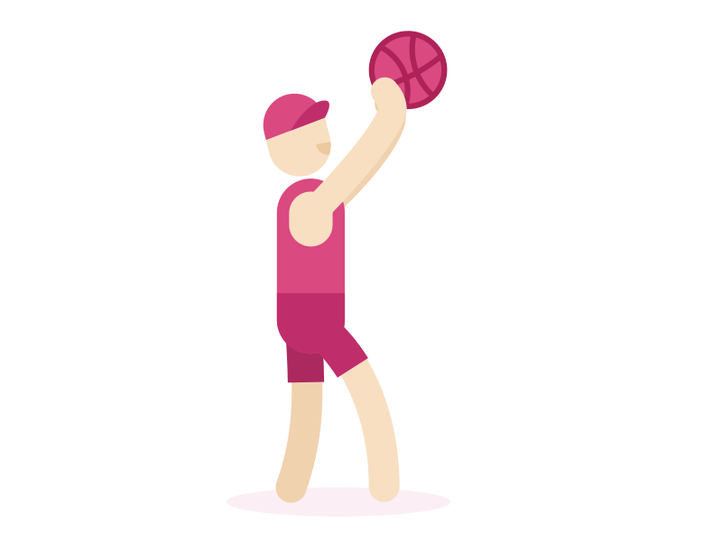 Hellodribbble basketball dribbble first flat illustration